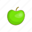 apple, cartoon, food, fruit, green, reflection, shiny 