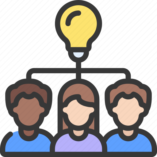 Teamwork, teams, ideas, lightbulb, hierarchy icon - Download on Iconfinder