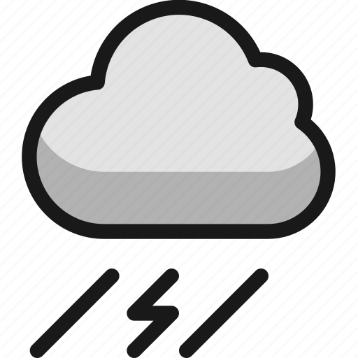 Weather, cloud, rain, thunder icon - Download on Iconfinder