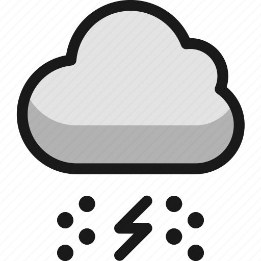 Weather, cloud, snow, thunder icon - Download on Iconfinder