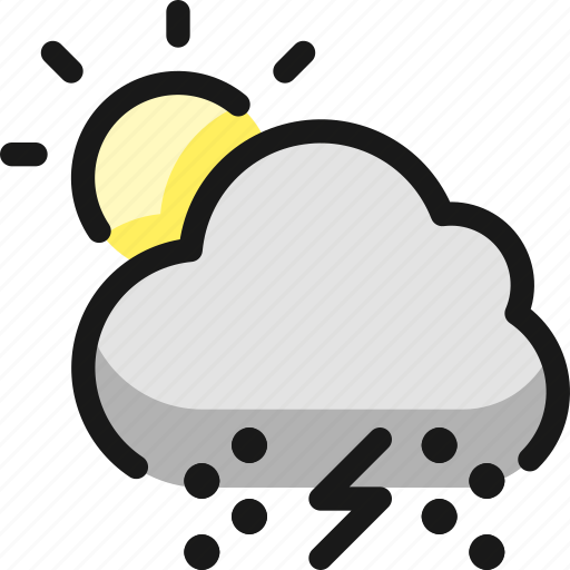 Weather, snow, thunder icon - Download on Iconfinder