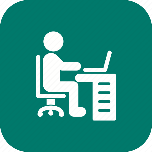 Workspace, using laptop, office icon - Download on Iconfinder