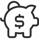 25px, bank, finance, financial, iconspace, payment, piggy