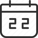 25px, calendar, iconspace, number, planner