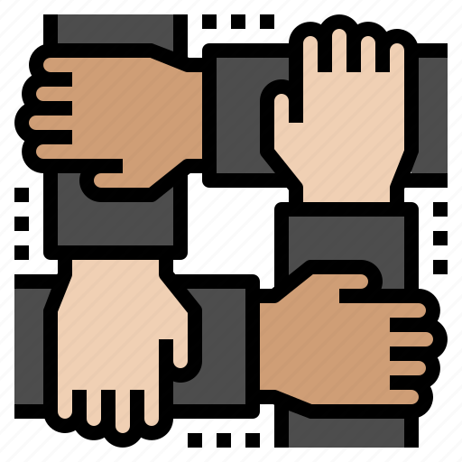 Teamwork, cooperation, hands, people, support, group icon - Download on Iconfinder