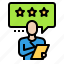 feedback, customers, employees, rating, satisfaction, star 