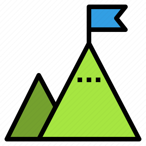 Challenge, complete, flag, mountain, success icon - Download on Iconfinder