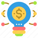innovation, finance, business, idea, money, technology, light, bulb, lamp
