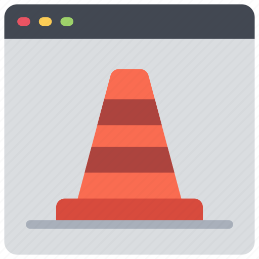 Website, construction, cone, error icon - Download on Iconfinder