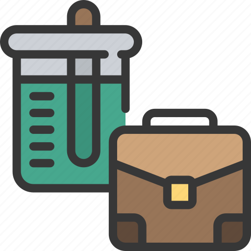 Business, science, beaker, briefcase, job icon - Download on Iconfinder