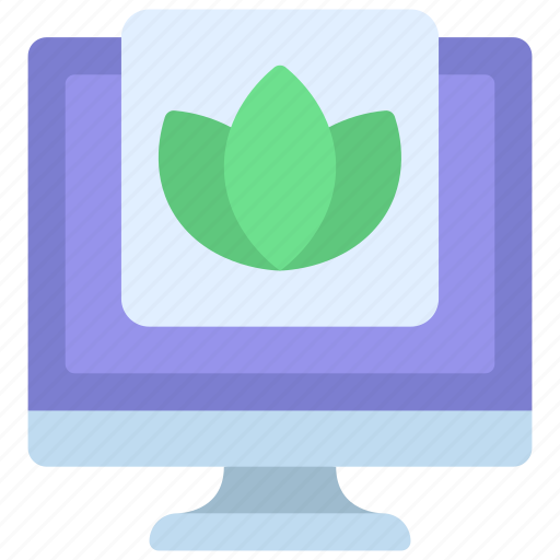 Wellness, app, spa, computer, flower icon - Download on Iconfinder