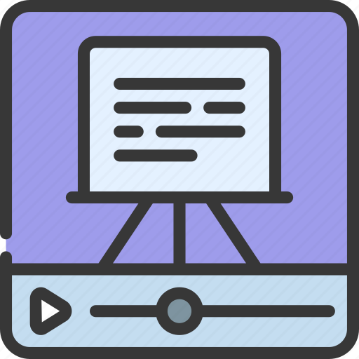 Online, course, video, presentation, play icon - Download on Iconfinder