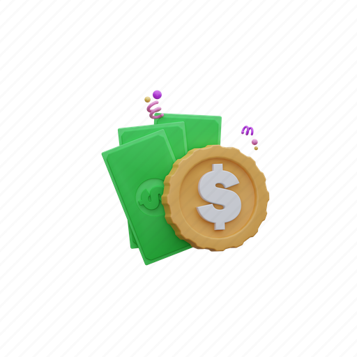 Money, finance, dollar, business, cash, payment, marketing 3D illustration - Download on Iconfinder
