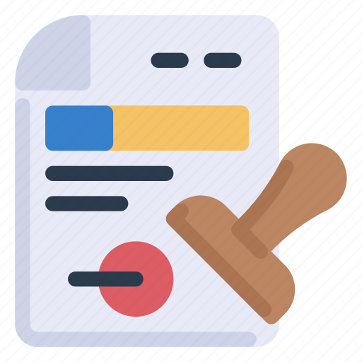 Documents, legal, contract, stamp, certificate icon - Download on Iconfinder