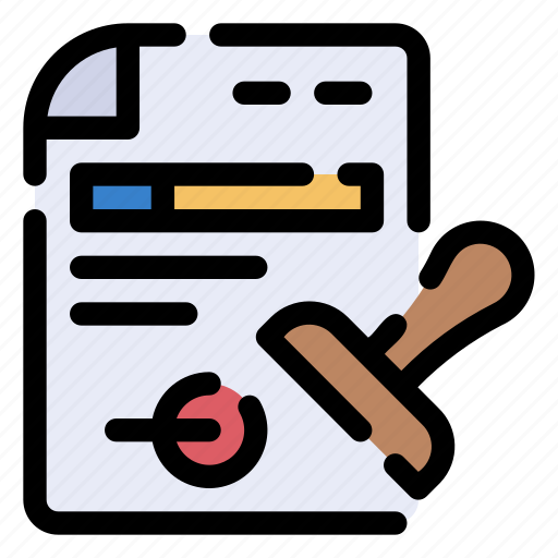 Documents, legal, contract, stamp, certificate icon - Download on Iconfinder