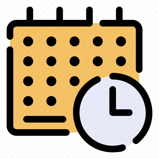 Schedule, calendar, clock, time, timetable icon - Download on Iconfinder