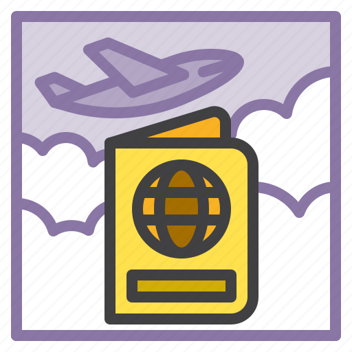 Airplane, travel, passport, international icon - Download on Iconfinder