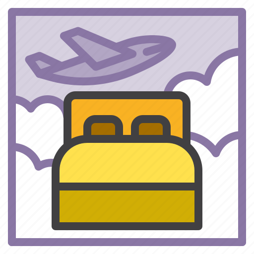 Airplane, bed, travel, hotel icon - Download on Iconfinder