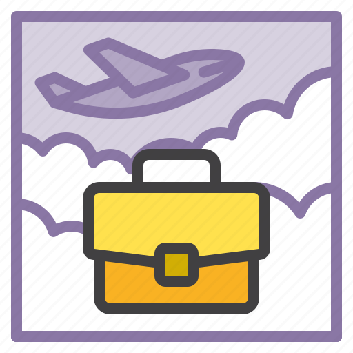 Airplane, business, work, briefcase, travel, suitcase icon - Download on Iconfinder