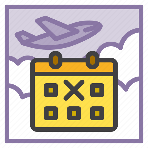 Airplane, travel, calendar, date icon - Download on Iconfinder