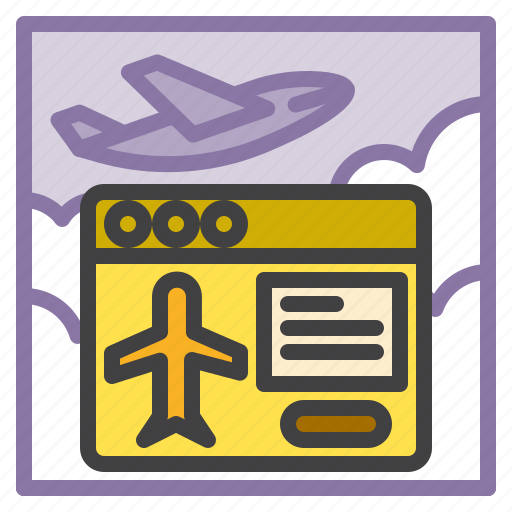 Airplane, vacation, booking, online, travel, internet icon - Download on Iconfinder