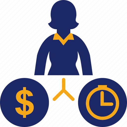Business, money, time, woman icon - Download on Iconfinder