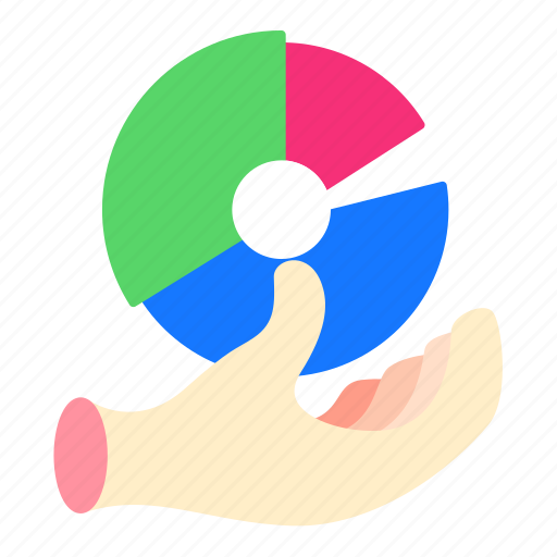 Hand, gesture, analytics, sign, pie, chart icon - Download on Iconfinder