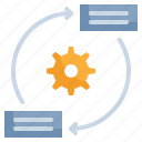 gear, system, process, strategy, business, workflow icon