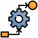 gear, business, process, strategy, workflow icon