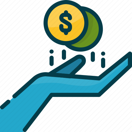 Business, coin, dollar, finance, hand, money, payment icon - Download on Iconfinder