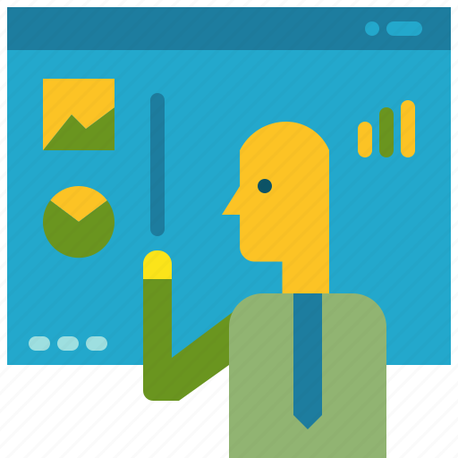 Board, business, graph, man, people, screen, statistic icon - Download on Iconfinder