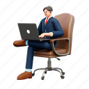 sit, laptop, business, man, character, notebook, technology, computer, person 