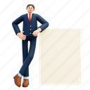 standing, business, man, character, whiteboard, people, chart, graph 