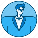businessman, man, avatar, office, glasses