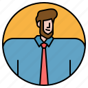 businessman, man, avatar, beard, profile