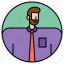 businessman, man, avatar, beard, worker 