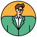 businessman, man, avatar, office, glasses