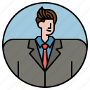 businessman, man, avatar, suit, portrait