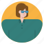 businesswoman, woman, avatar, glasses, office 