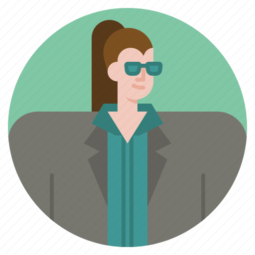 Businesswoman, woman, avatar, suit, glasses icon - Download on Iconfinder