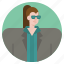 businesswoman, woman, avatar, suit, glasses 