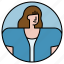 businesswoman, woman, avatar, profile, employee 