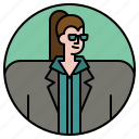 businesswoman, woman, avatar, suit, glasses