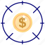 bussines, bussines icon, office, office icon, dollar, focus, target 