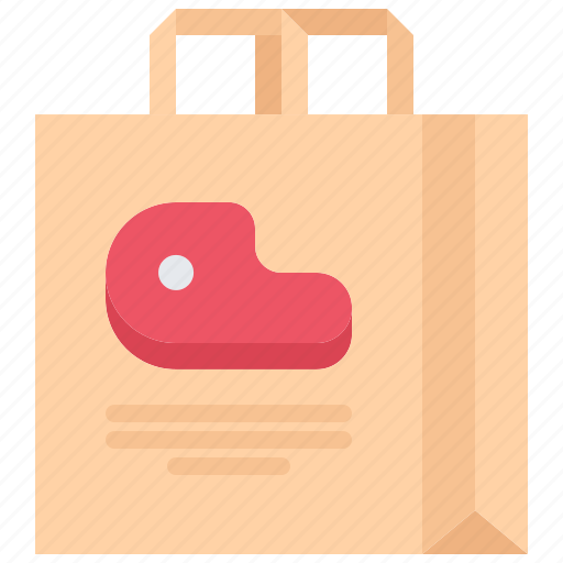 Bag, butcher, food, meat, package, shop, steak icon - Download on Iconfinder
