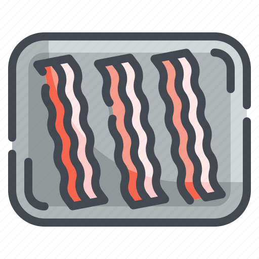 Bacon, butcher, food, grill, meat, protein, strips icon - Download on Iconfinder