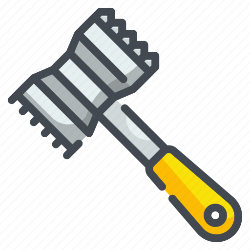 Butcher, cooking, hammer, kitchenware, meat, tenderizer, tool icon - Download on Iconfinder
