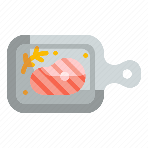 Beef, board, cutting, kitchenware, knife, meat, steak icon - Download on Iconfinder