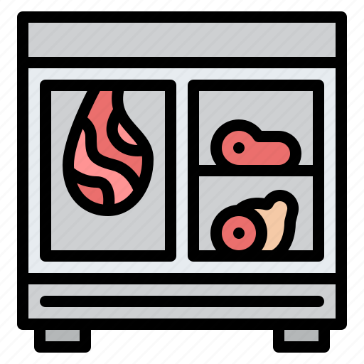 Refrigerator, meat, butcher, shop, butchering, tool icon - Download on Iconfinder
