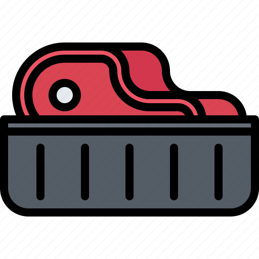 Butcher, food, meat, shop, steak, tray icon - Download on Iconfinder